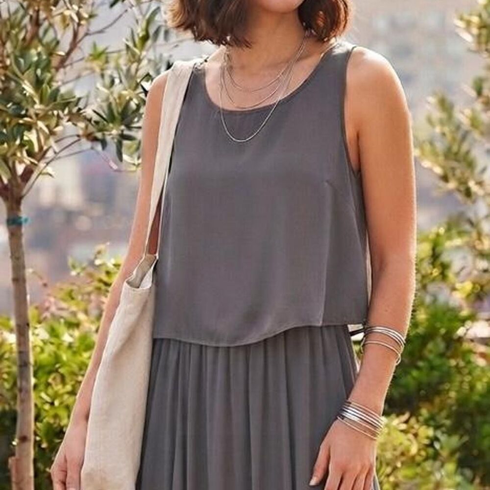 Unbranded Women's Grey and Purple Dress
